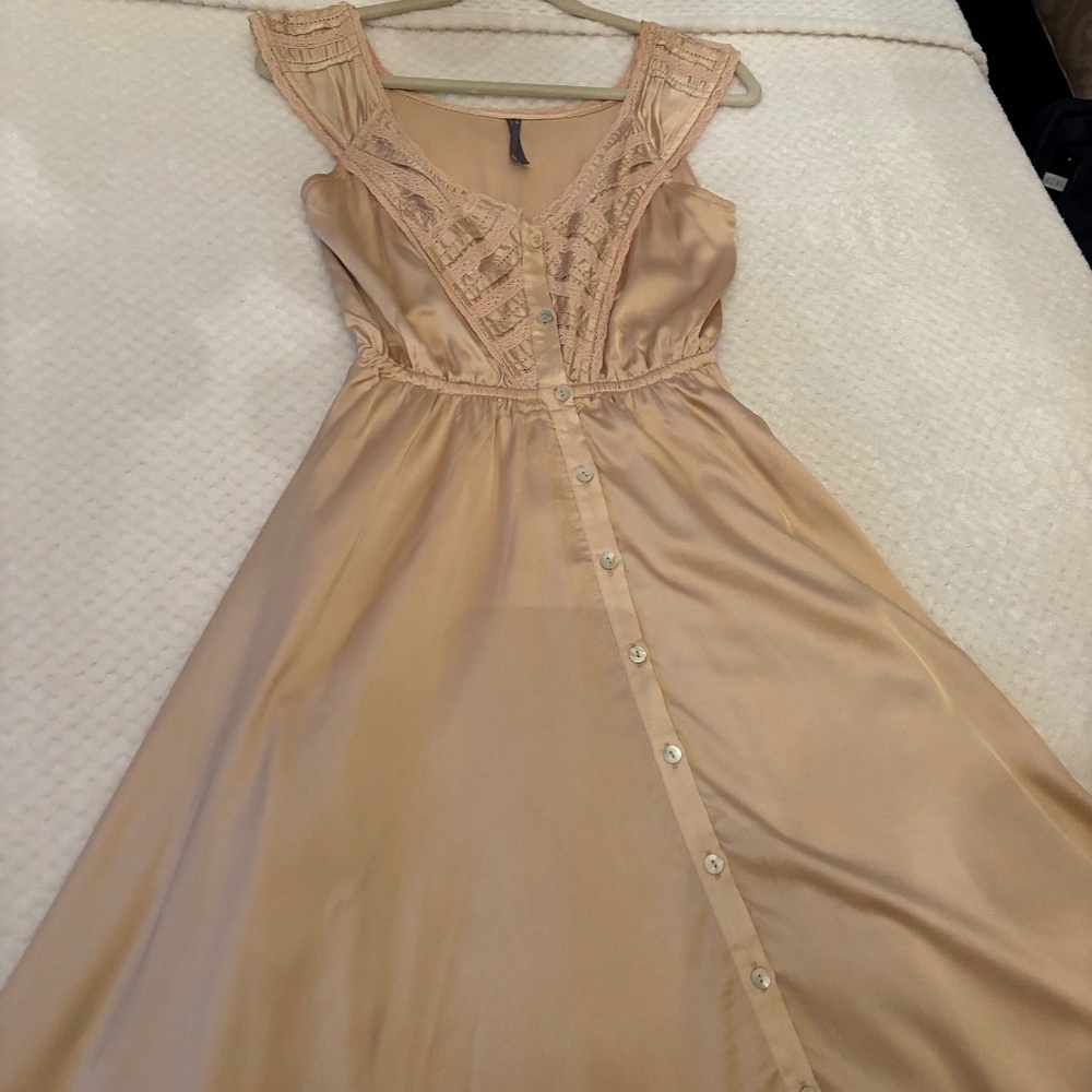 Beige midi dress By Anthropology